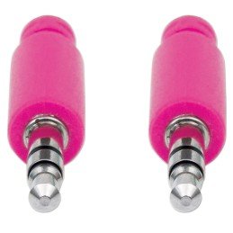 Cavo Audio con Guaina Intrecciata 1m Viola/Fucsia con Blister