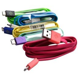 Espositore 48 Cavi Flat USB A / Micro USB B Multicolor
