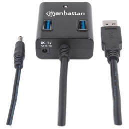 Hub USB 3.0 4 Porte con Alimentatore 5V 3A Nero