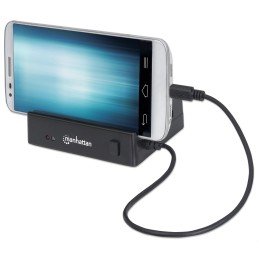Docking Station 3 Porte USB Ricarica Smartphone e Tablet OTG Nero