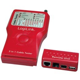 Tester di Rete per Cavi Firewire RJ45 Cat. 5 e 6, ISDN, USB e BNC