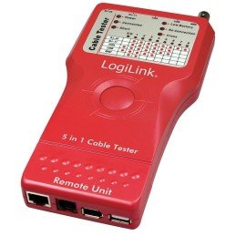 Tester di Rete per Cavi Firewire RJ45 Cat. 5 e 6, ISDN, USB e BNC