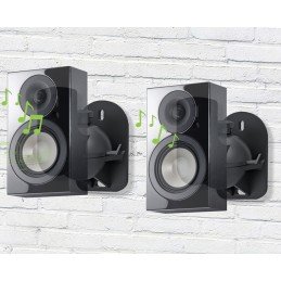 Coppia Staffe Speakers a Parete Universali Regolabili