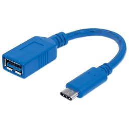 Cavo Superspeed USB A Femmina USB-C™ Maschio 15cm Blu