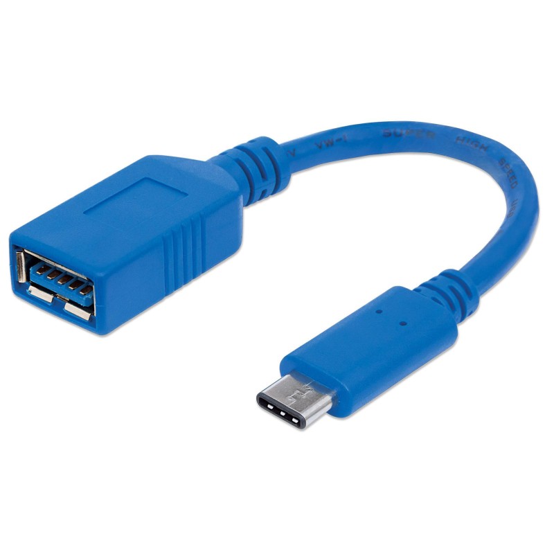Cavo Superspeed USB A Femmina USB-C™ Maschio 15cm Blu Cavo Superspeed USB A Femmina USB-C™ Maschio 15cm Blu