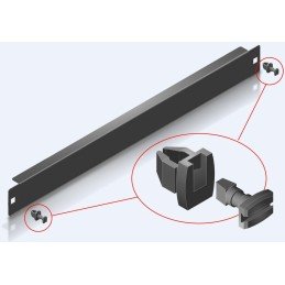 Pannello Cieco Toolless 2 Clip per Armadi Rack 19" 1U Nero