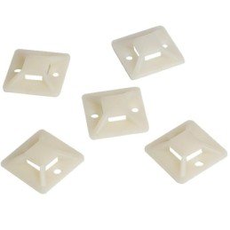 Supporto Autoadesivo 25x25mm per Fascette 100 Pz Beige