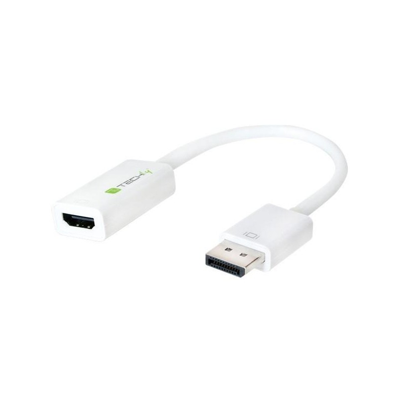 Adattatore Attivo DisplayPort 1.2 Maschio / HDMI Femmina 15cm Bianco