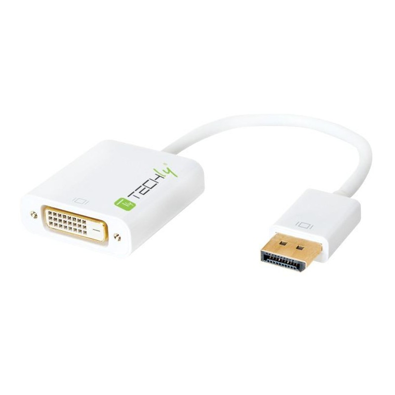 Adattatore DisplayPort 1.2 Maschio / DVI Femmina 15cm Bianco Adattatore DisplayPort 1.2 Maschio / DVI Femmina 15cm Bianco