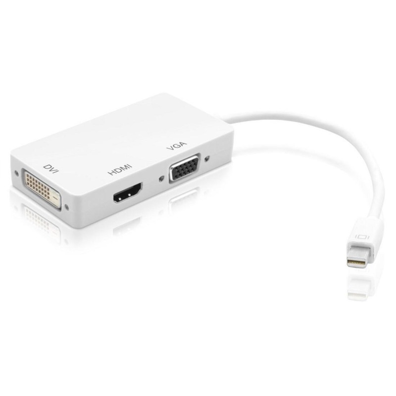 Adattatore 3 in 1 Mini DisplayPort 1.2 (Thunderbolt) a HDMI/DVI/VGA