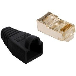 Plug Copriconnettore Cat.5E RJ45 Cavo Schermato 100pz Nero