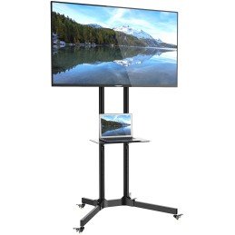 Carrello Supporto Pavimento Porta TV LCD/LED/Plasma 30"-65" Mensola