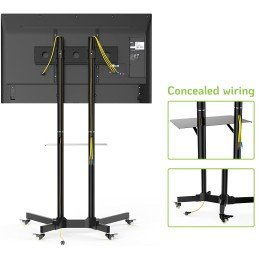 Carrello Supporto Pavimento Porta TV LCD/LED/Plasma 30"-65" Mensola