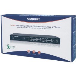 Switch 24 porte Web-Managed Gigabit Ethernet con 2 porte SFP
