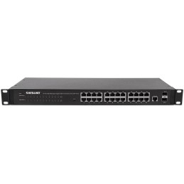 Switch 24 porte Web-Managed Gigabit Ethernet con 2 porte SFP