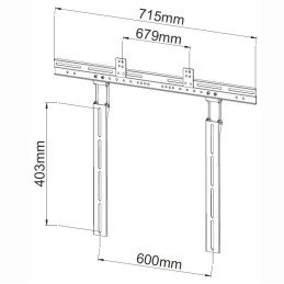 Supporto Soundbar da 10kg per TV o Staffa TV Nero