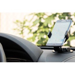 Supporto da Auto per Smartphone / Tablet con Ventosa Nero