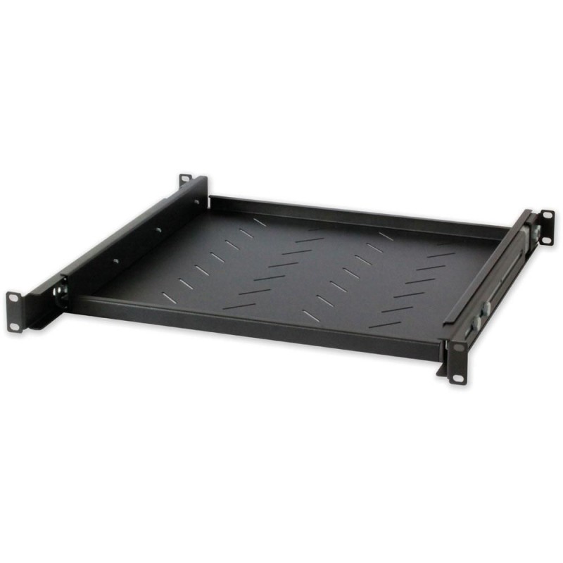 Mensola per Rack 19" Estraibile da 1H 615mm Nera Mensola per Rack 19" Estraibile da 1H 615mm Nera
