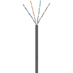 Matassa U/UTP Cavo Cat.5E CCA 100m Flessibile da Esterno Nero