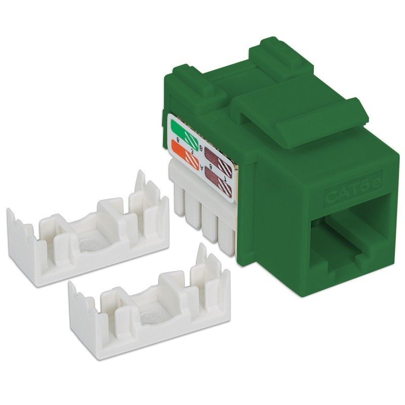 Frutto Keystone RJ45 Cat5e UTP Verde