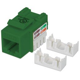 Frutto Keystone RJ45 Cat5e UTP Verde