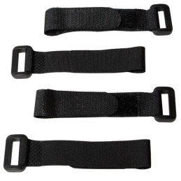 Fascette Fermacavo Nero in Velcro Set da 10 pz