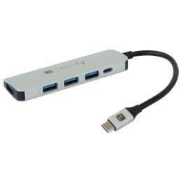 Hub USB-C™ SuperSpeed 4 Porte USB3.0 con PD, Alluminio