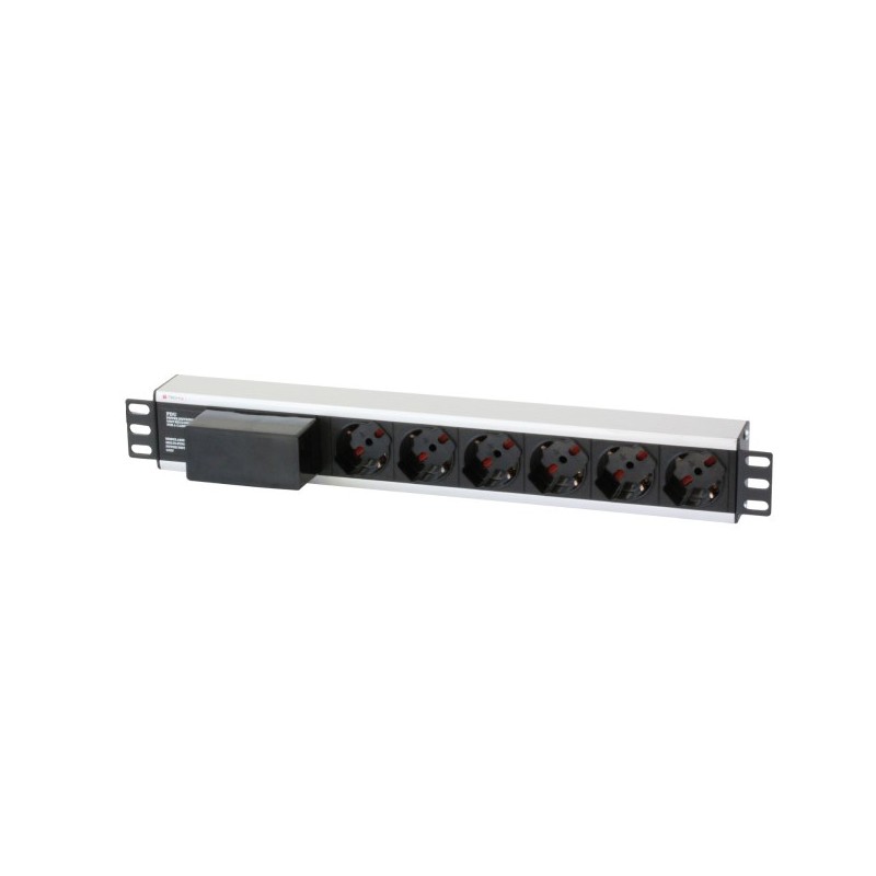 Multipresa per rack 19'' 6 posti con magnetotermico Cavo 3m Multipresa per rack 19'' 6 posti con magnetotermico Cavo 3m