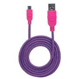 Cavo Micro USB Guaina Intrecciata USB/MicroUsb 1.8m Viola/Fucsia