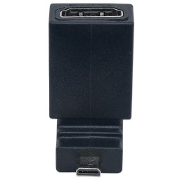 Adattatore HDMI A Femmina / Micro D Maschio Angolato Nero