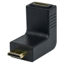 Adattatore HDMI Mini C Femmina a Mini C Maschio Angolato Nero