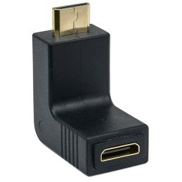 Adattatore HDMI Mini C Femmina a Mini C Maschio Angolato Nero