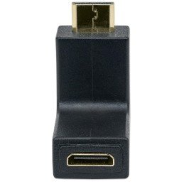 Adattatore HDMI Mini C Femmina a Mini C Maschio Angolato Nero
