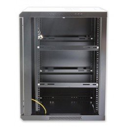 Armadio Rack 19" a muro 20 unità sezione unica prof. 600mm Nero