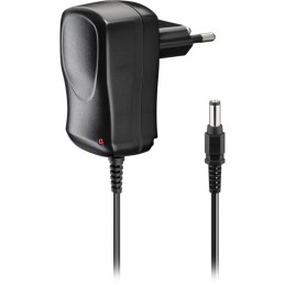 Alimentatore AC/DC 12V 600mA Plug 5.5 x 2.1mm Nero