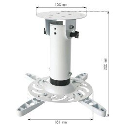 Staffa Universale a Soffitto per Proiettori Bianco