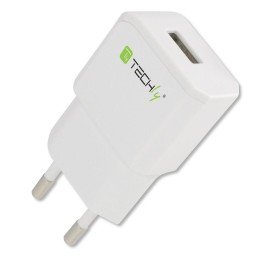 Alimentatore da Rete Italiana 1 porta USB 5V/2.1A Bianco