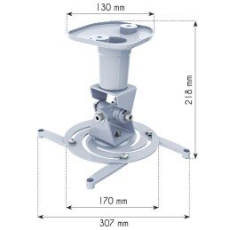 Staffa Universale a Soffitto per Proiettore, Bianco