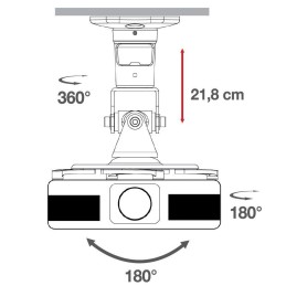Staffa Universale a Soffitto per Proiettore, Bianco