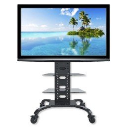 Supporto a Pavimento con 2 Mensole Trolley TV LCD/LED/Plasma 32-70"