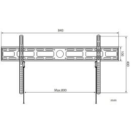 Supporto a Muro per TV LED LCD 42-80" Ultra Slim fisso H400mm