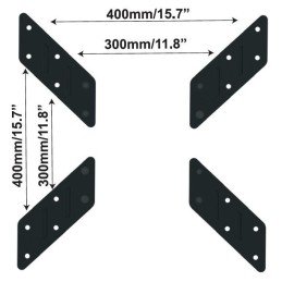 Adattatore Universale per Supporto VESA da 200x200 a 400x400 Nero