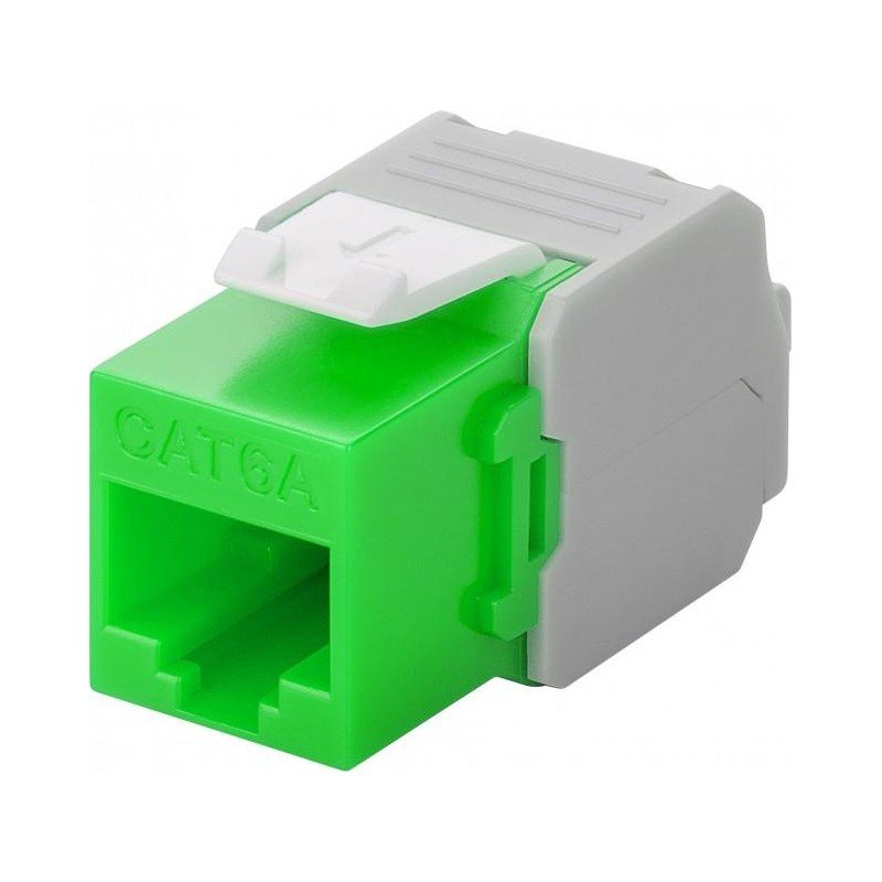 Frutto Keystone RJ45 Cat6A UTP 500MHz Verde Frutto Keystone RJ45 Cat6A UTP 500MHz Verde