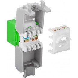 Frutto Keystone RJ45 Cat6A UTP 500MHz Verde