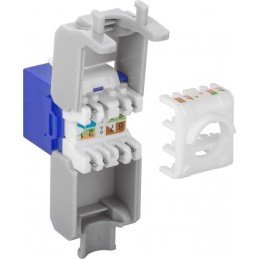 Frutto Keystone RJ45 Cat6A UTP 500MHz Blu