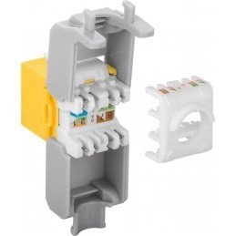 Frutto Keystone RJ45 Cat6A UTP 500MHz Giallo