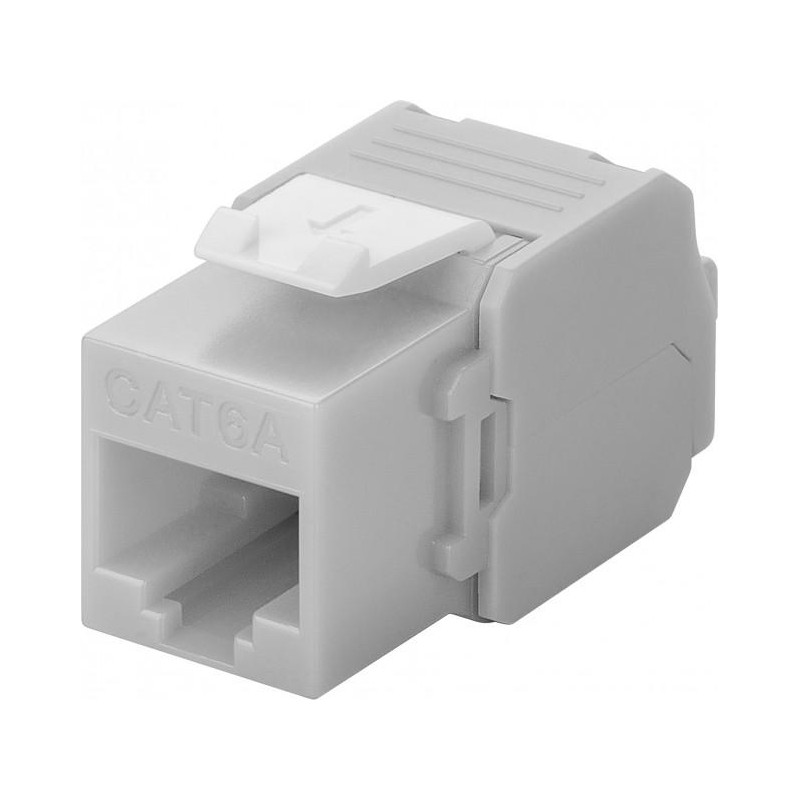 Frutto Keystone RJ45 Cat6A UTP 500MHz Grigio