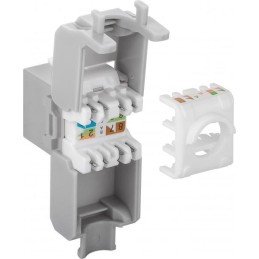 Frutto Keystone RJ45 Cat6A UTP 500MHz Grigio