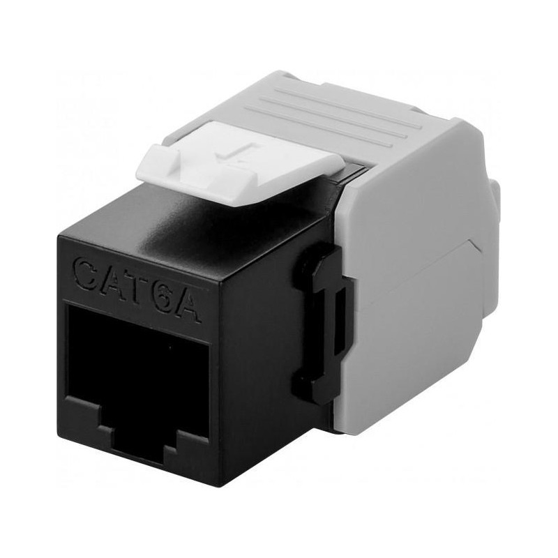 Frutto Keystone RJ45 Cat6A UTP 500MHz Nero