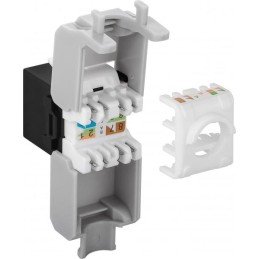 Frutto Keystone RJ45 Cat6A UTP 500MHz Nero